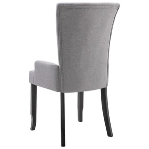 vidaXL Dining Chairs Accent Dining Chair with Armrests for Home Kitchen Fabric-30