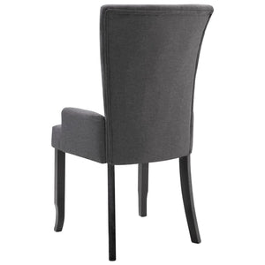 vidaXL Dining Chairs Accent Dining Chair with Armrests for Home Kitchen Fabric-73
