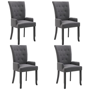 vidaXL Dining Chairs Accent Dining Chair with Armrests for Home Kitchen Fabric-37