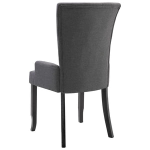 vidaXL Dining Chairs Accent Dining Chair with Armrests for Home Kitchen Fabric-55