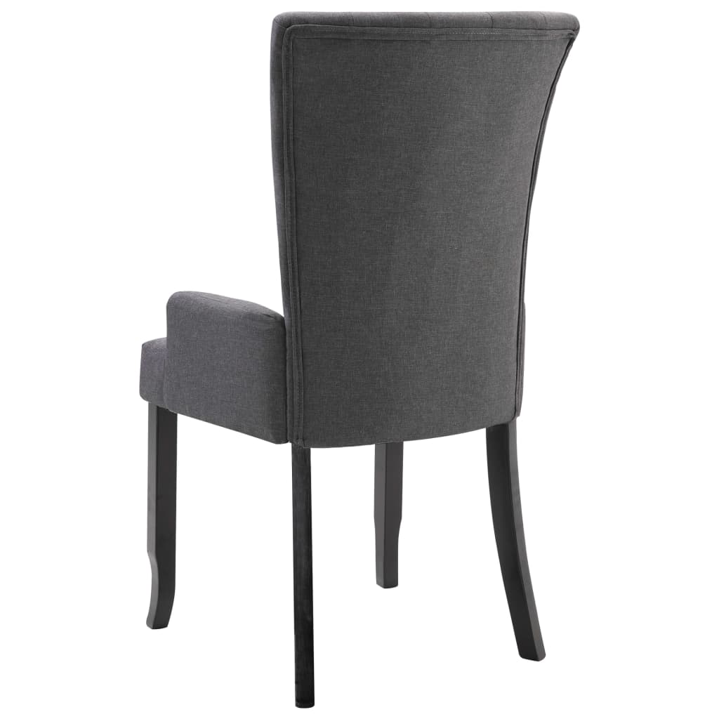 vidaXL Dining Chairs Accent Dining Chair with Armrests for Home Kitchen Fabric-36