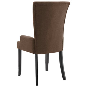 vidaXL Dining Chairs Accent Dining Chair with Armrests for Home Kitchen Fabric-35