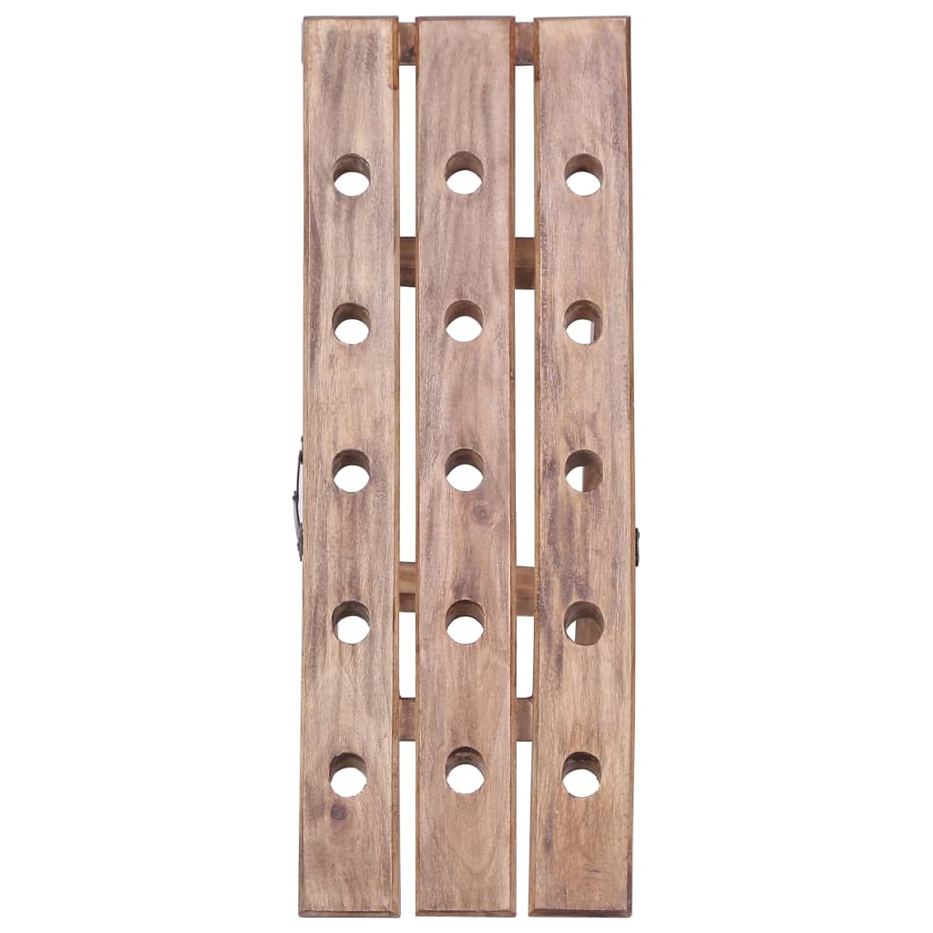 vidaXL Wine Rack for 15 Bottles 10.2"x19.7"x27.6" Solid Reclaimed Wood-0