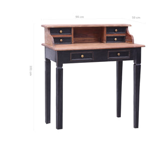 vidaXL Writing Desk with Drawers Computer Desk for Office Solid Reclaimed Wood-10