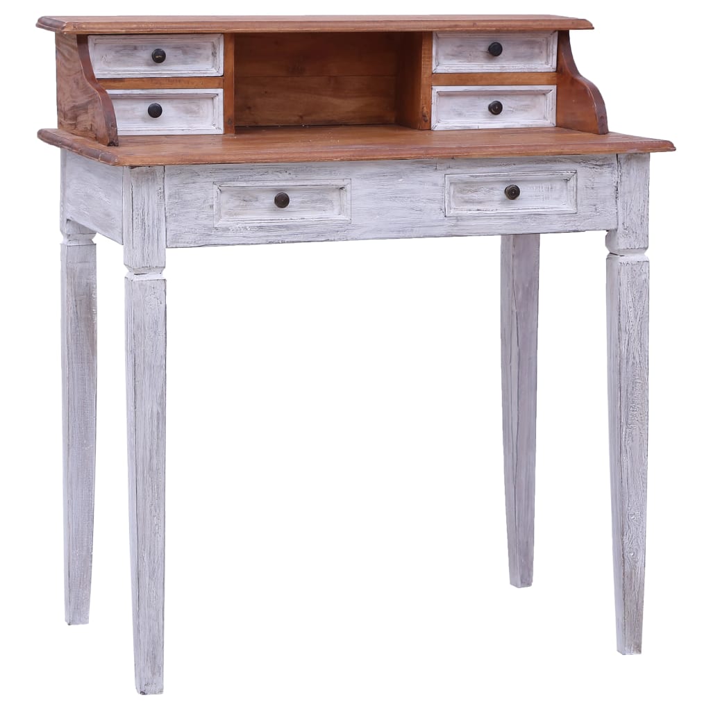 vidaXL Writing Desk with Drawers Computer Desk for Office Solid Reclaimed Wood-16