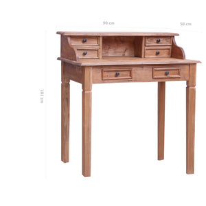 vidaXL Writing Desk with Drawers Computer Desk for Office Solid Reclaimed Wood-23
