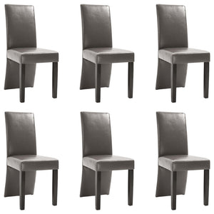 vidaXL Dining Chairs Side Chair with Solid Wood Legs for Kitchen Faux Leather-40