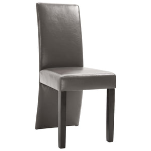 vidaXL Dining Chairs Side Chair with Solid Wood Legs for Kitchen Faux Leather-8