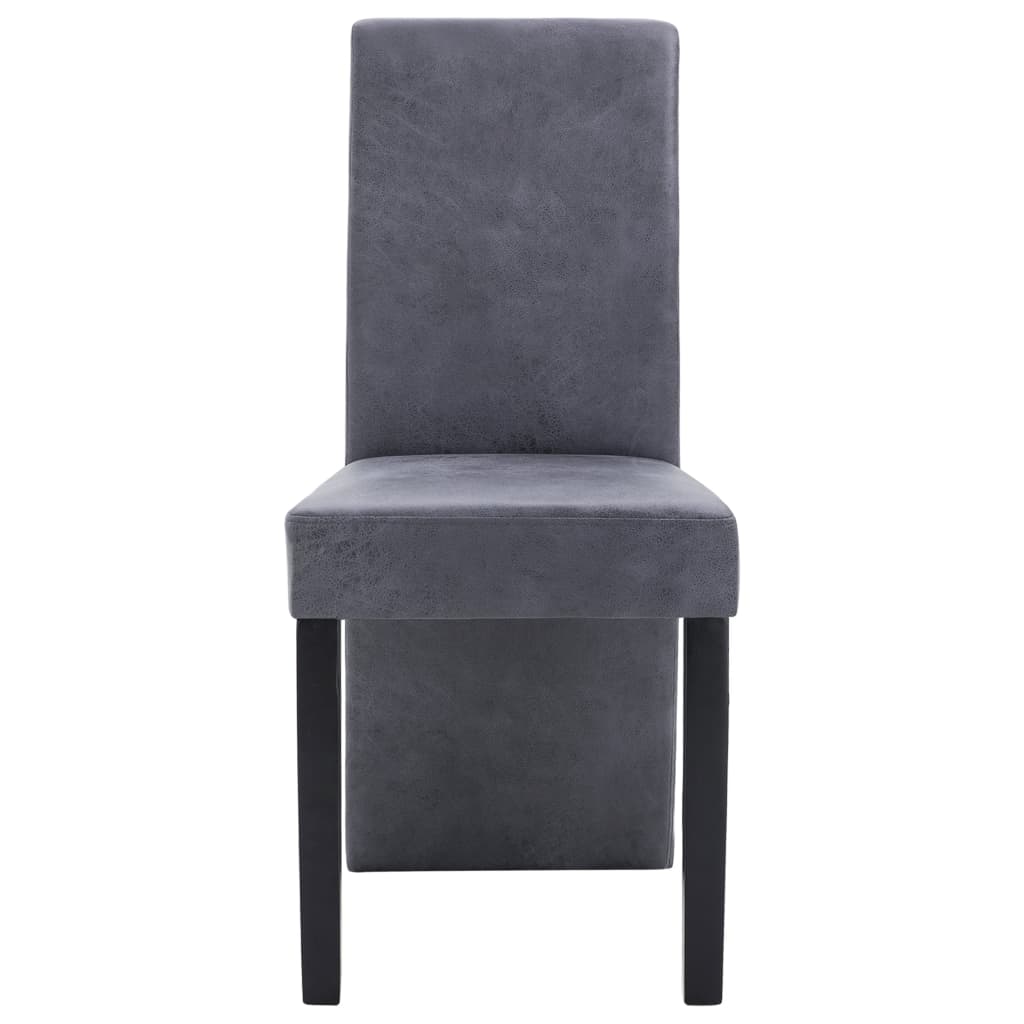 vidaXL Dining Chairs Accent Side Chair for Home Kitchen Faux Suede Leather-35