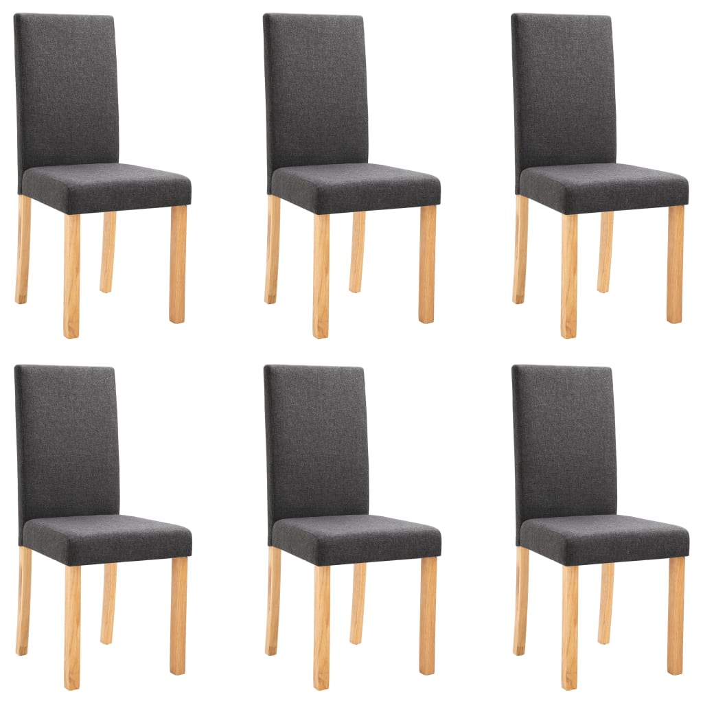 vidaXL Dining Chairs Side Chair with Solid Wood Legs for Home Kitchen Fabric-80