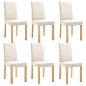 vidaXL Dining Chairs Side Chair with Solid Wood Legs for Home Kitchen Fabric-96