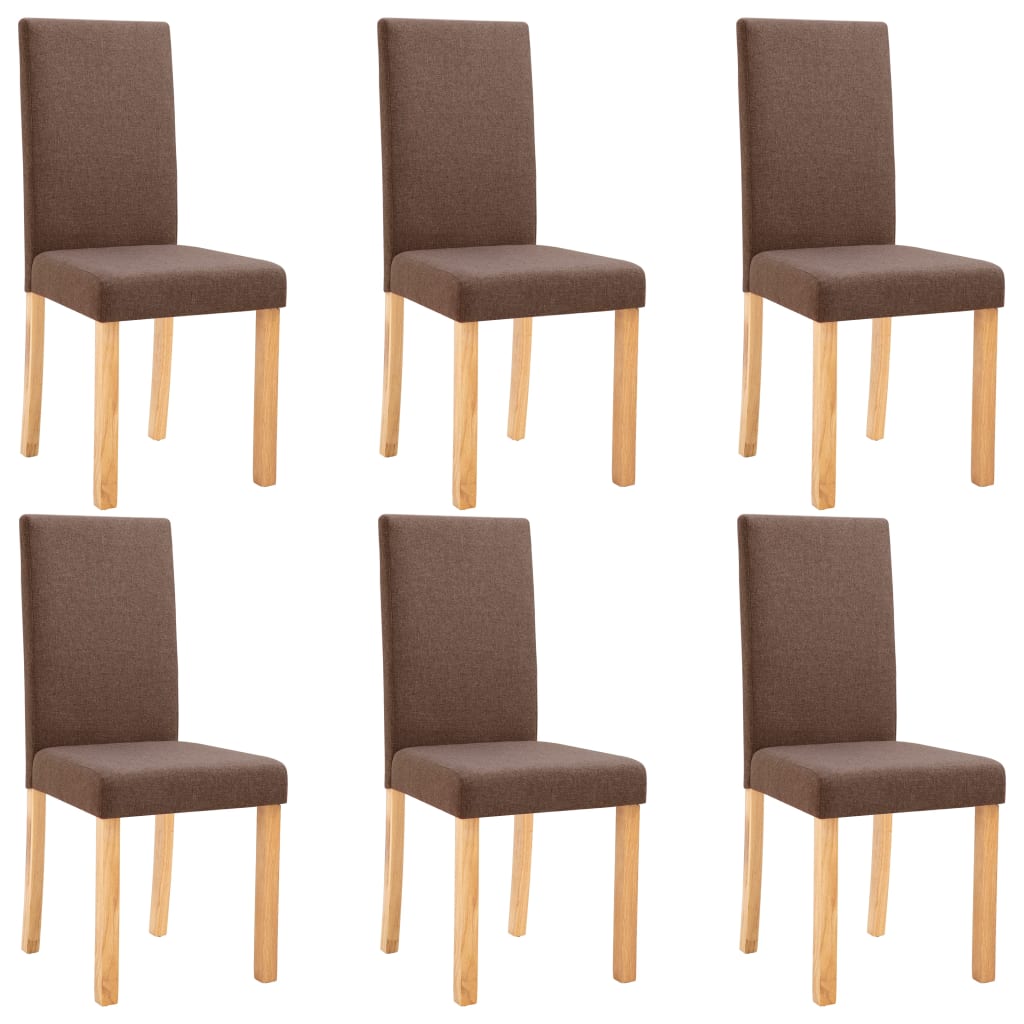 vidaXL Dining Chairs Side Chair with Solid Wood Legs for Home Kitchen Fabric-0