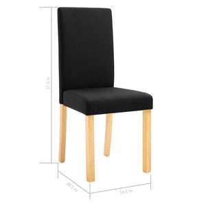 vidaXL Dining Chairs Side Chair with Solid Wood Legs for Home Kitchen Fabric-28