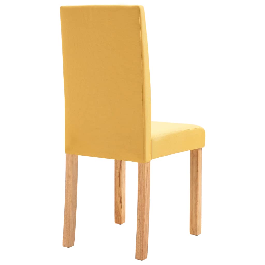 vidaXL Dining Chairs Side Chair with Solid Wood Legs for Home Kitchen Fabric-86