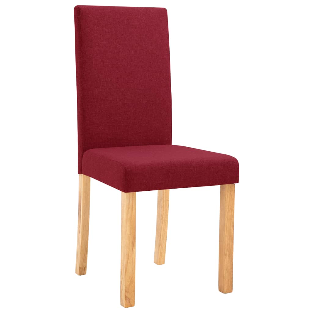vidaXL Dining Chairs Side Chair with Solid Wood Legs for Home Kitchen Fabric-27
