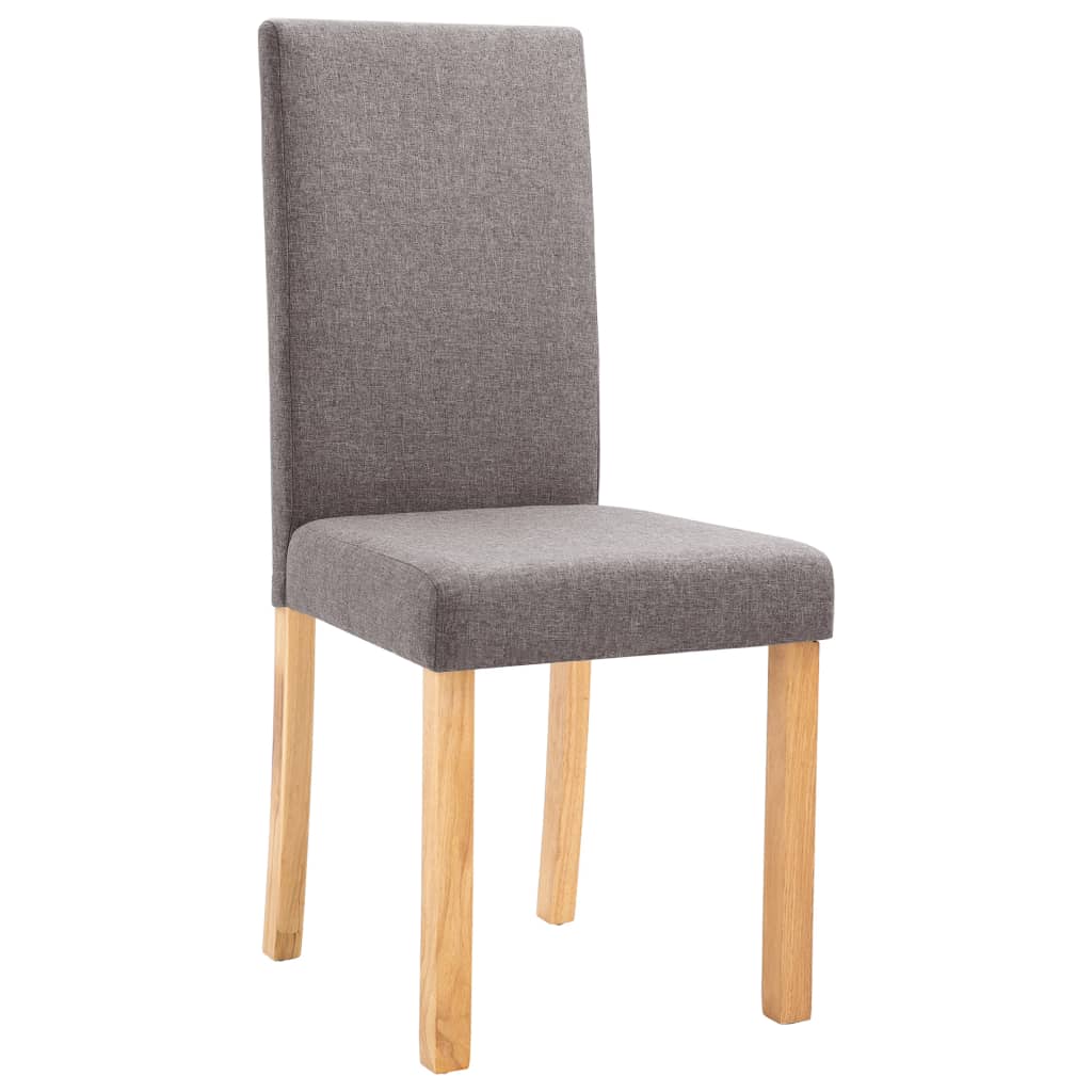 vidaXL Dining Chairs Side Chair with Solid Wood Legs for Home Kitchen Fabric-5