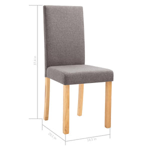 vidaXL Dining Chairs Side Chair with Solid Wood Legs for Home Kitchen Fabric-65