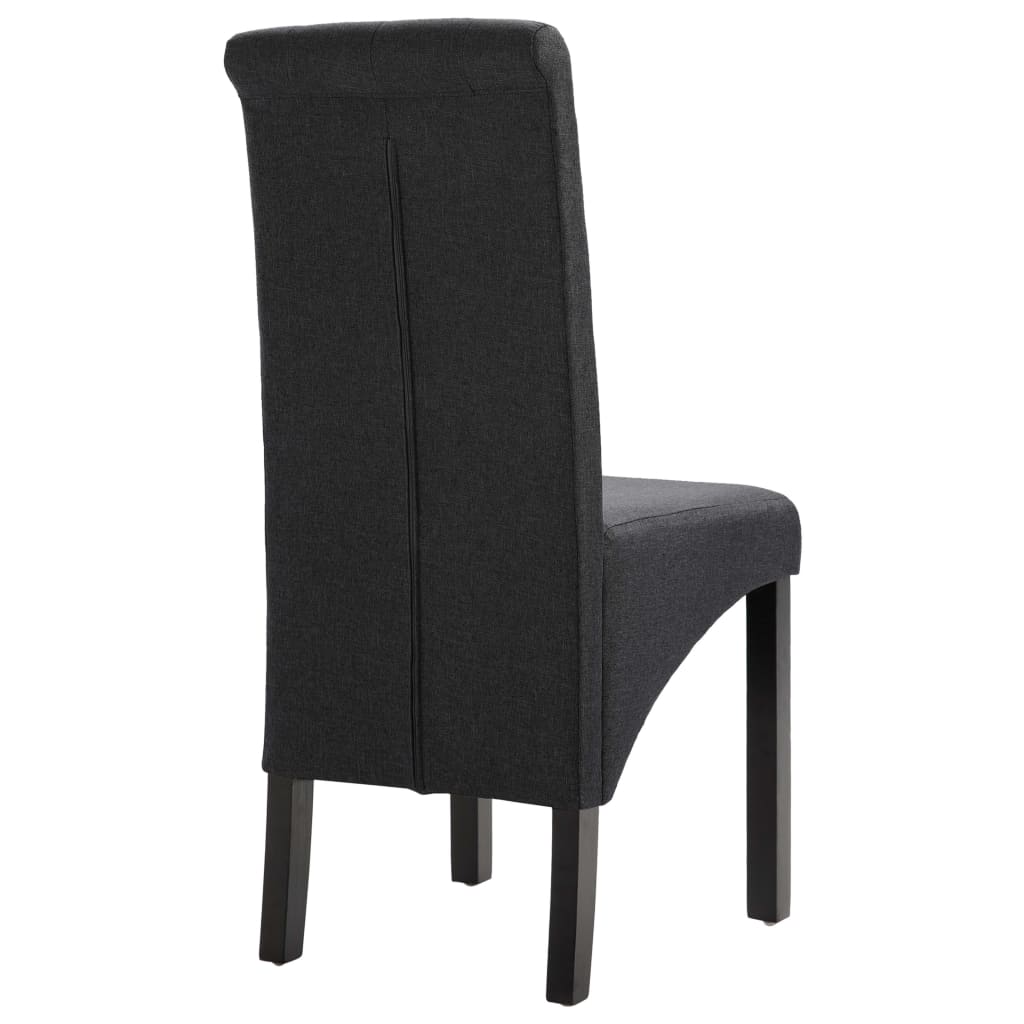 vidaXL Dining Chairs Side Chair with Solid Wood Legs for Home Kitchen Fabric-14
