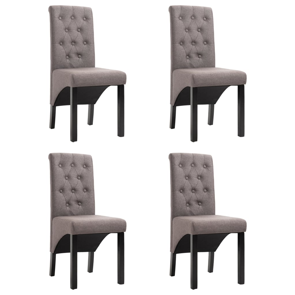 vidaXL Dining Chairs Side Chair with Solid Wood Legs for Home Kitchen Fabric-91
