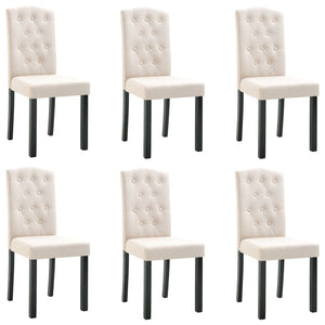 vidaXL Dining Chairs Accent Side Chair with Solid Wood Legs for Kitchen Fabric-5