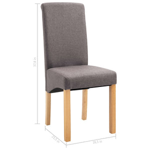 vidaXL Dining Chairs Accent Upholstered Side Chair with Wood Frame Fabric-1