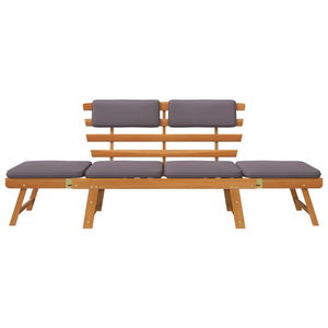 vidaXL Patio Bench Outdoor Garden Bench with Cushions 2-in-1 Solid Wood Acacia-21