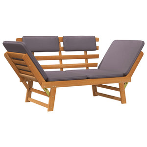 vidaXL Patio Bench Outdoor Garden Bench with Cushions 2-in-1 Solid Wood Acacia-31