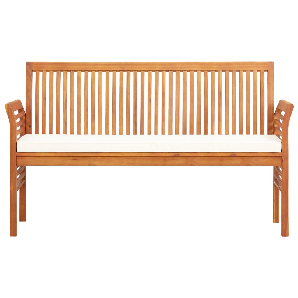 vidaXL Outdoor Patio Bench 2-Seater Patio Bench with Cushion Solid Wood Acacia-12