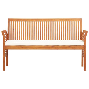 vidaXL Outdoor Patio Bench 2-Seater Patio Bench with Cushion Solid Wood Acacia-12