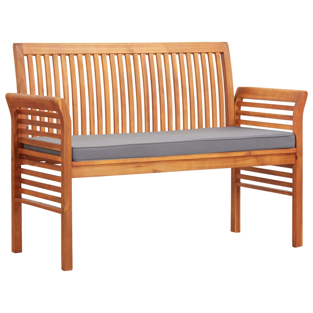 vidaXL Outdoor Patio Bench 2-Seater Patio Bench with Cushion Solid Wood Acacia-18