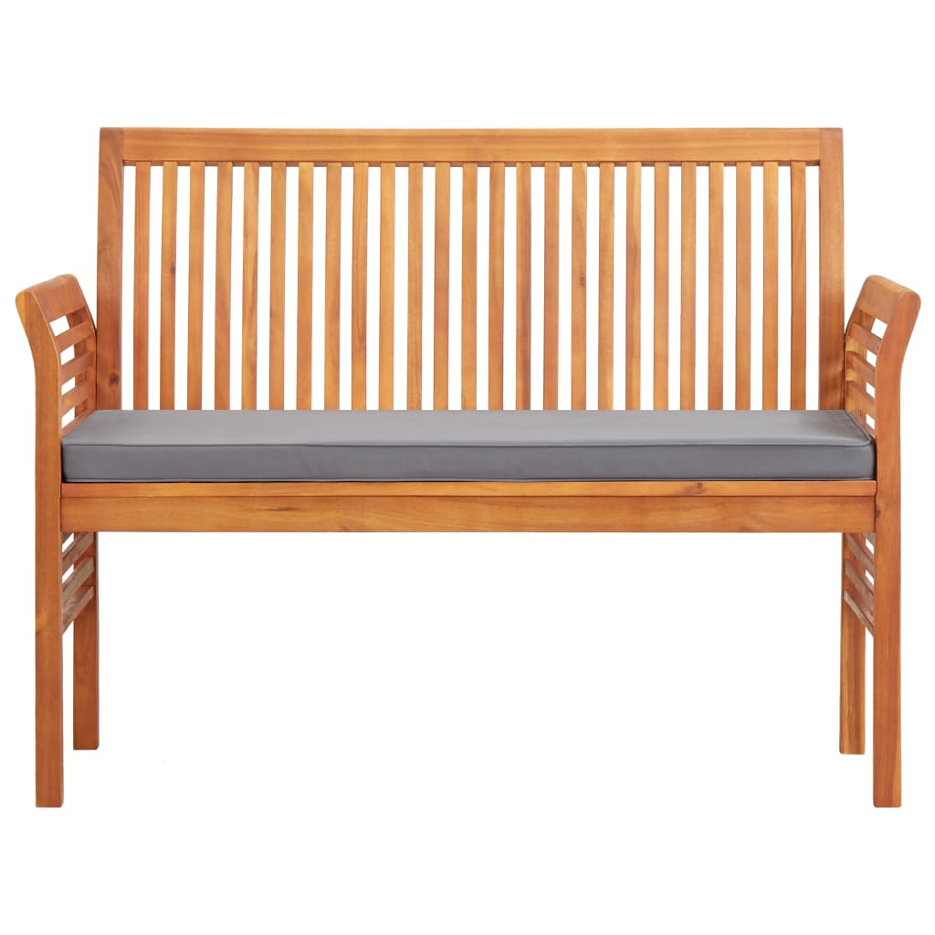 vidaXL Outdoor Patio Bench 2-Seater Patio Bench with Cushion Solid Wood Acacia-21