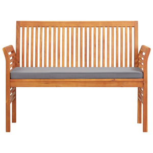 vidaXL Outdoor Patio Bench 2-Seater Patio Bench with Cushion Solid Wood Acacia-21