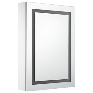 vidaXL LED Bathroom Mirror Cabinet 19.7"x5.1"x27.6"-1