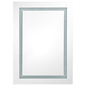 vidaXL LED Bathroom Mirror Cabinet 19.7"x5.1"x27.6"-3