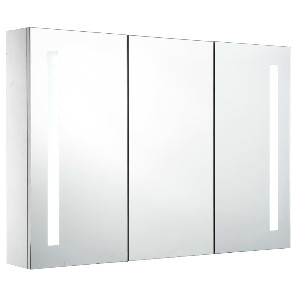 vidaXL Bathroom Cabinet Mirrored Bathroom Vanity Wall Mounted Medicine Cabinet-40