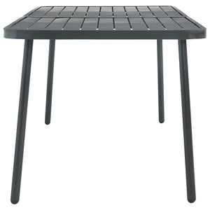 vidaXL Patio Table Dark Gray 70.9"x32.7"x28.3" Steel-1