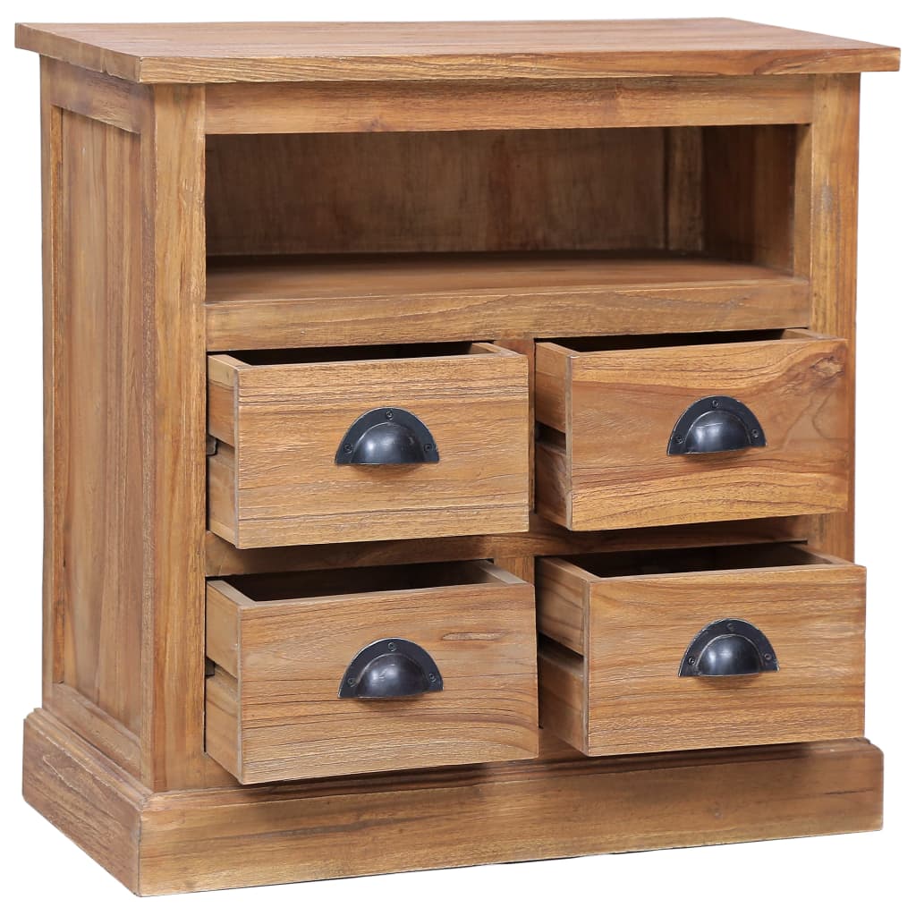 vidaXL Side Cabinet 23.6"x11.8"x23.6" Solid Teak-1