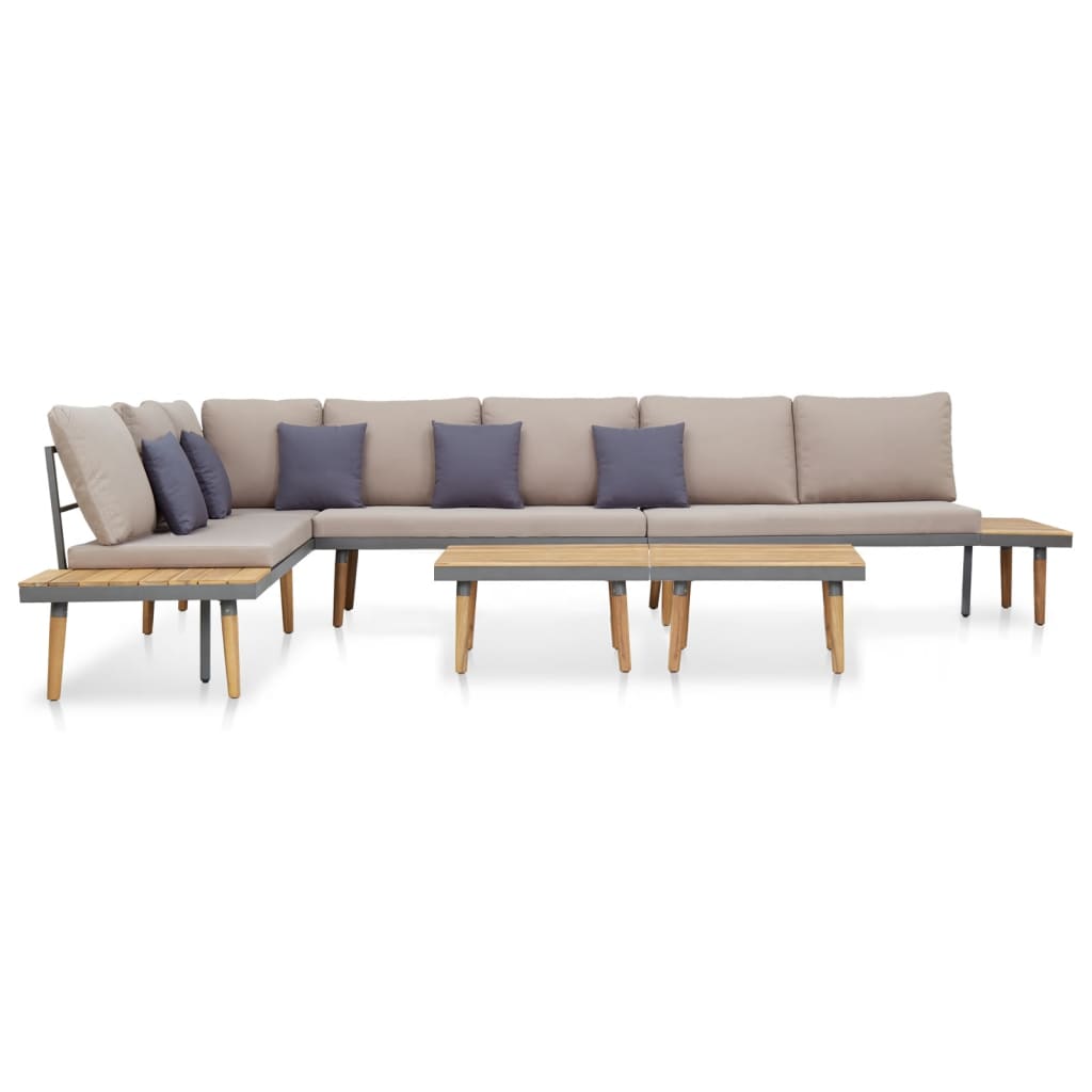 vidaXL Patio Furniture Set Patio 7-Seater Sofa with Table Solid Acacia Wood-0