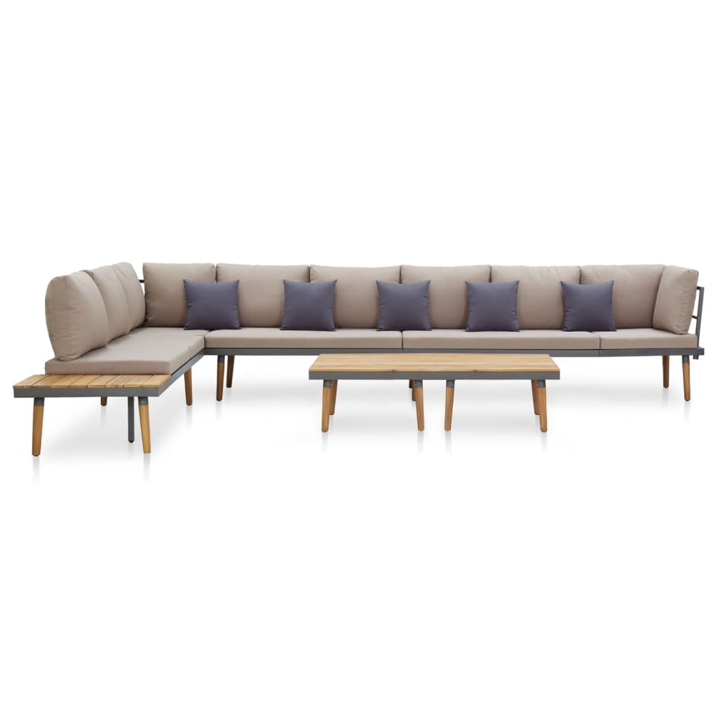 vidaXL Patio Furniture Set Patio 8-Seater Sofa with Table Solid Acacia Wood-0