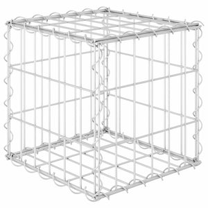 vidaXL Cube Gabion Raised Bed Steel Wire Basket Pot Garden Planter Multi Sizes-12