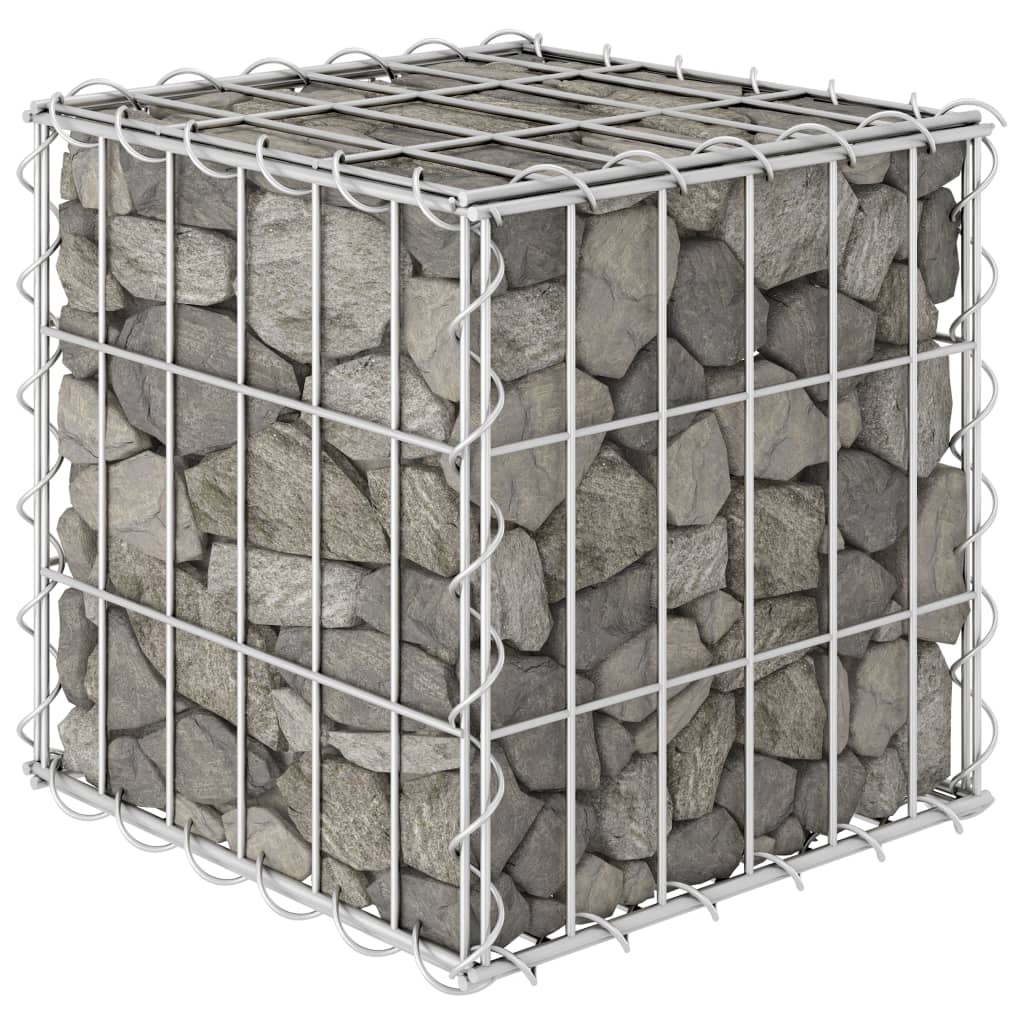 vidaXL Cube Gabion Raised Bed Steel Wire Basket Pot Garden Planter Multi Sizes-11
