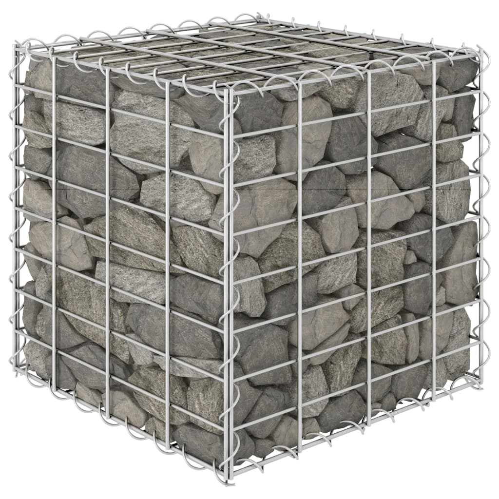 vidaXL Cube Gabion Raised Bed Steel Wire Basket Pot Garden Planter Multi Sizes-16