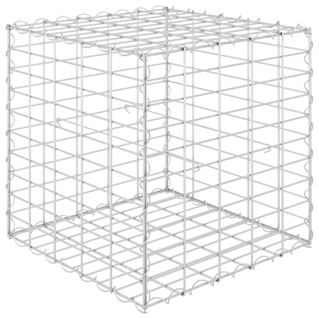 vidaXL Cube Gabion Raised Bed Steel Wire Basket Pot Garden Planter Multi Sizes-1