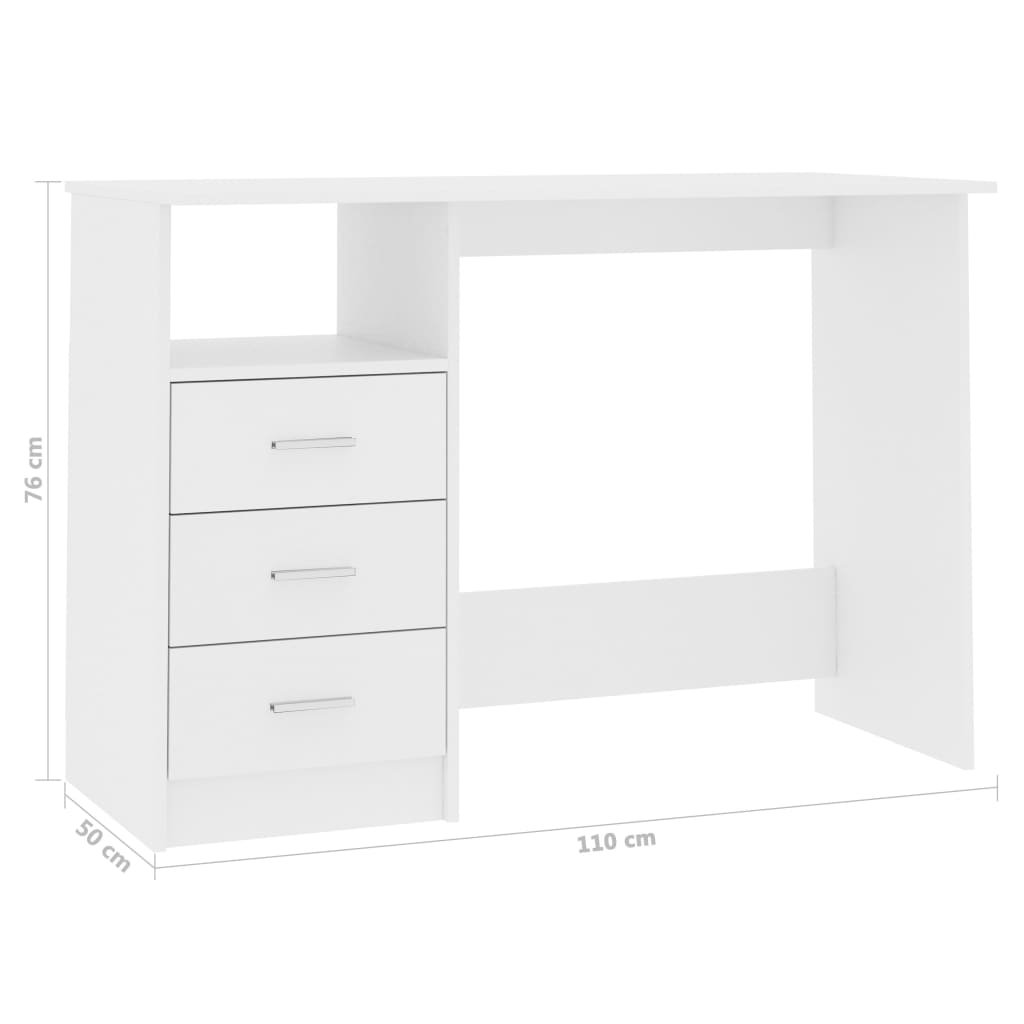 vidaXL Desk Computer Desk Workstation Table Workstation Table Engineered Wood-41