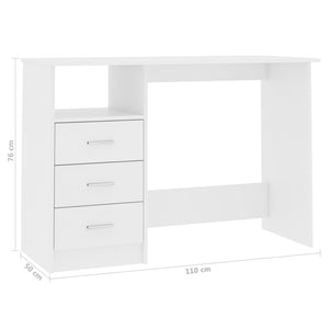 vidaXL Desk Computer Desk Workstation Table Workstation Table Engineered Wood-41