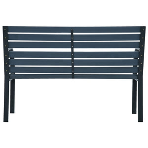 vidaXL Outdoor Patio Bench 2-Seater Bench Patio Loveseat Chair Wood and Iron-6