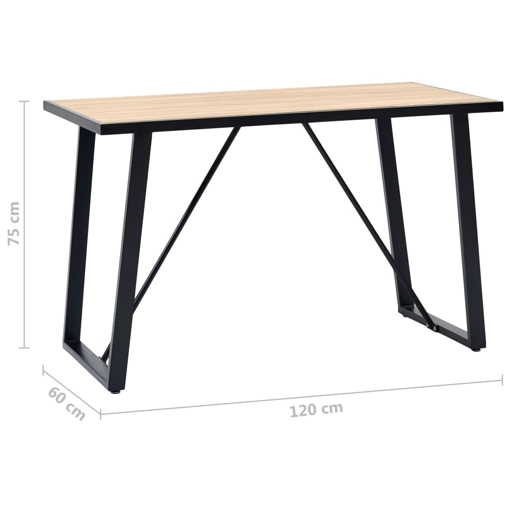 vidaXL Dining Table Kitchen Table Dining Room Breakfast Dinner Table Oak MDF-15