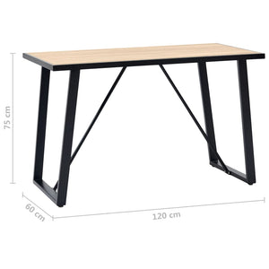 vidaXL Dining Table Kitchen Table Dining Room Breakfast Dinner Table Oak MDF-15