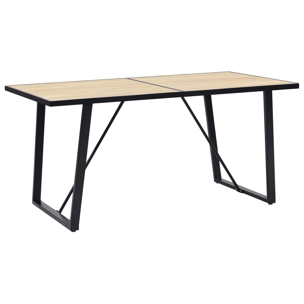 vidaXL Dining Table Kitchen Table Dining Room Breakfast Dinner Table Oak MDF-18