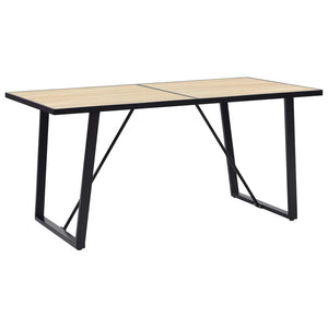 vidaXL Dining Table Kitchen Table Dining Room Breakfast Dinner Table Oak MDF-4